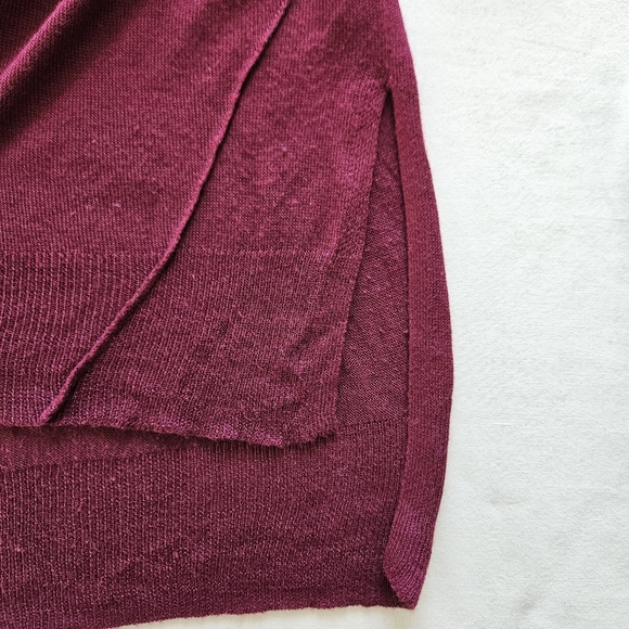 ZARA Knit Vibrant Dark Red Long Sleeve Top.‎ Size Large - Picture 5 of 6
